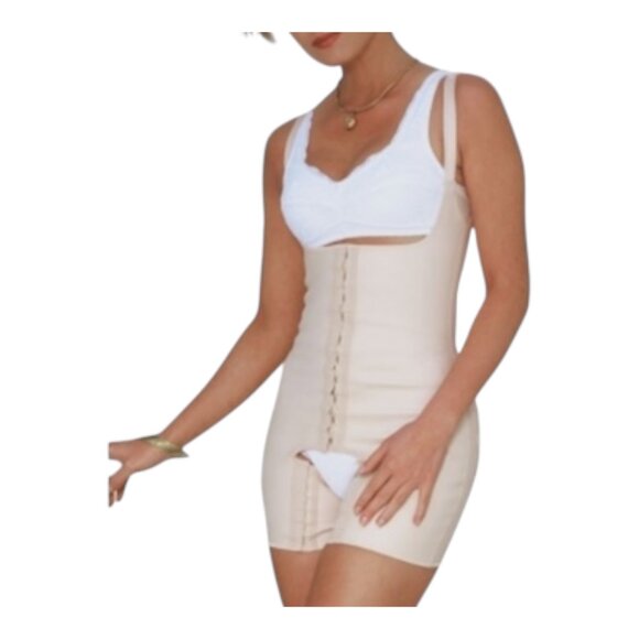 Squeem Women's Short Vest Shapewear Style #26JB Beige Size XL - Picture 1 of 7
